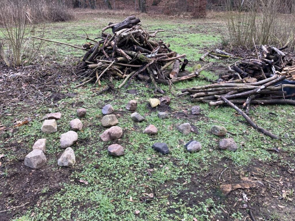 Steine für die Hütte